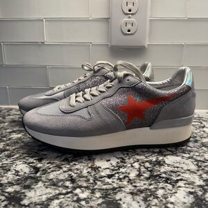 Golden Goose Women's Golden Glitter Star Lace-Up Shoes EU 38/W8